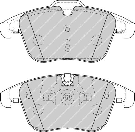 Front Brake Pad Set Fits Jaguar OE C2C27290 Ferodo FDB4107