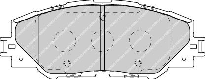 Front Brake Pad Set Fits Toyota OE 446542140 Ferodo FDB4136