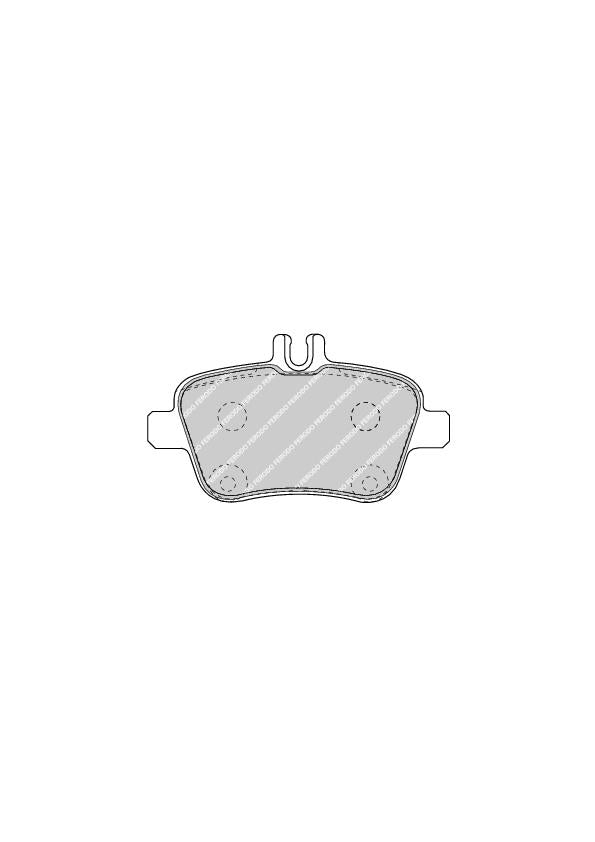 Rear Brake Pad Set Fits Mercedes-Benz OE 64202320 Ferodo FDB4163