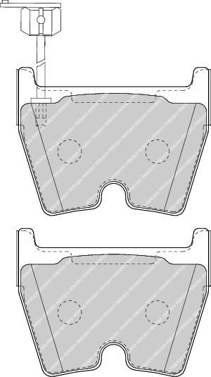 Front Brake Pad Set Fits Audi OE 4200698151D Ferodo FDB4165