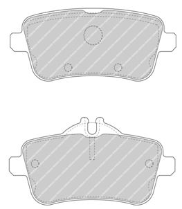 Rear Brake Pad Set Fits Mercedes-Benz OE 64203320 Ferodo FDB4169