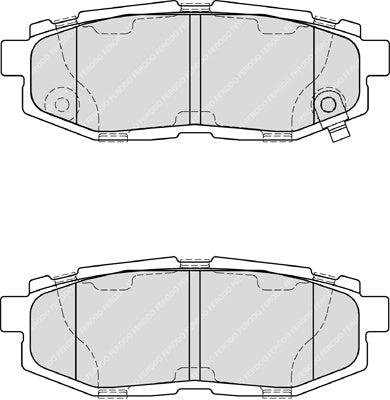 Rear Brake Pad Set Fits Subaru Toyota OE 26696XA000 Ferodo FDB4187