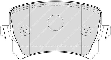 Rear Brake Pad Set Fits Dodge Fiat Lancia VW OE 3C0698451C Ferodo FDB4192
