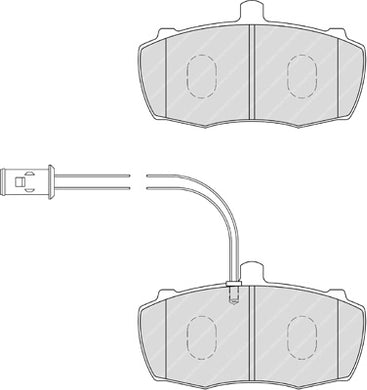 Front Brake Pad Set Fits Lti Ferodo FDB4197