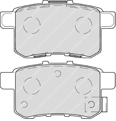 Rear Brake Pad Set Fits Honda OE 43022TL1G01 Ferodo FDB4198