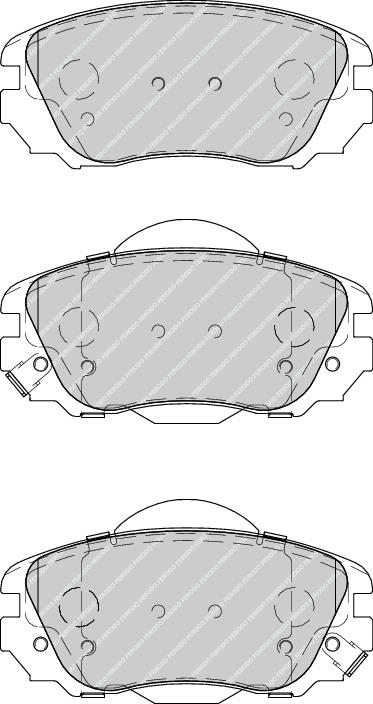 Front Brake Pad Set Fits Chevrolet Opel Saab Vauxhall OE 1605624 Ferodo FDB4207