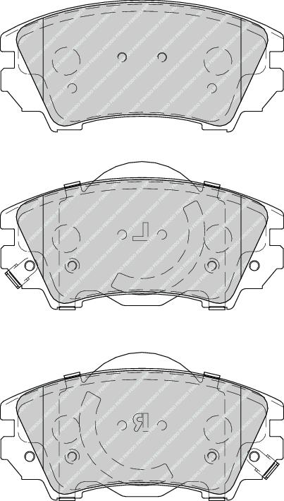 Front Brake Pad Set Fits Chevrolet Opel Saab Vauxhall OE 1605434 Ferodo FDB4208