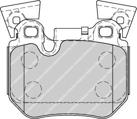 Rear Brake Pad Set Fits BMW OE 34216784808 Ferodo FDB4217