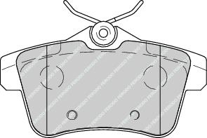 Rear Brake Pad Set Fits Citroen Peugeot OE 425435 Ferodo FDB4224