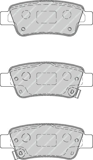 Rear Brake Pad Set Fits Honda OE 43022SWWG01 Ferodo FDB4233