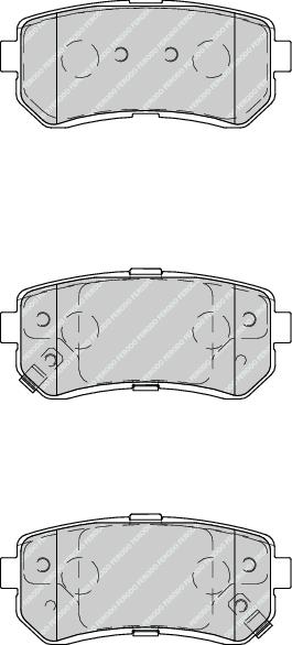 Rear Brake Pad Set Fits Hyundai Kia OE 583020ZA00 Ferodo FDB4235