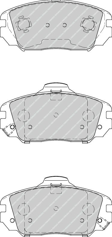 Front Brake Pad Set Fits Honda Hyundai Kia OE 581013FA11 Ferodo FDB4246