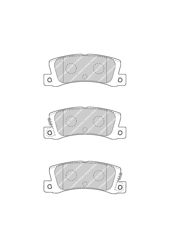 Rear Brake Pad Set Fits Toyota OE 446612110 Ferodo FDB4274