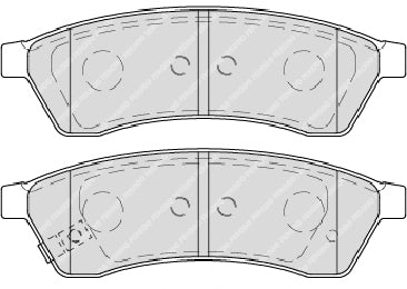 Rear Brake Pad Set Fits Chevrolet Daewoo OE 96475028 Ferodo FDB4305
