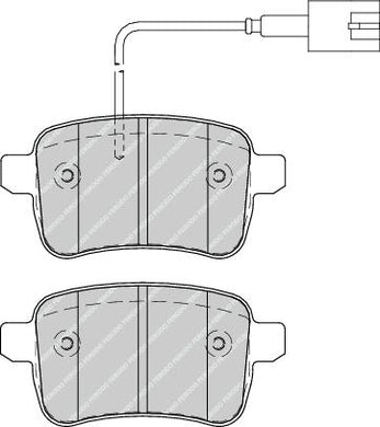Rear Brake Pad Set Fits Alfa Romeo OE 71770092 Ferodo FDB4308