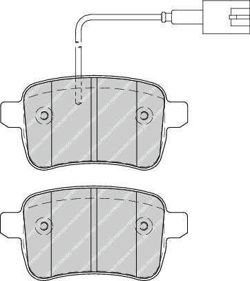 Rear Brake Pad Set Fits Alfa Romeo OE 71770092 Ferodo FDB4308