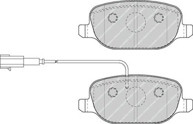 Rear Brake Pad Set Fits Alfa Romeo OE 77365542 Ferodo FDB4337
