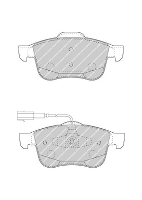 Front Brake Pad Set Fits Alfa Romeo OE 77365354 Ferodo FDB4338