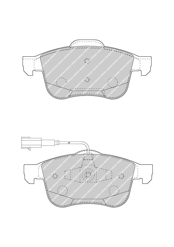 Front Brake Pad Set Fits Alfa Romeo OE 77365354 Ferodo FDB4338
