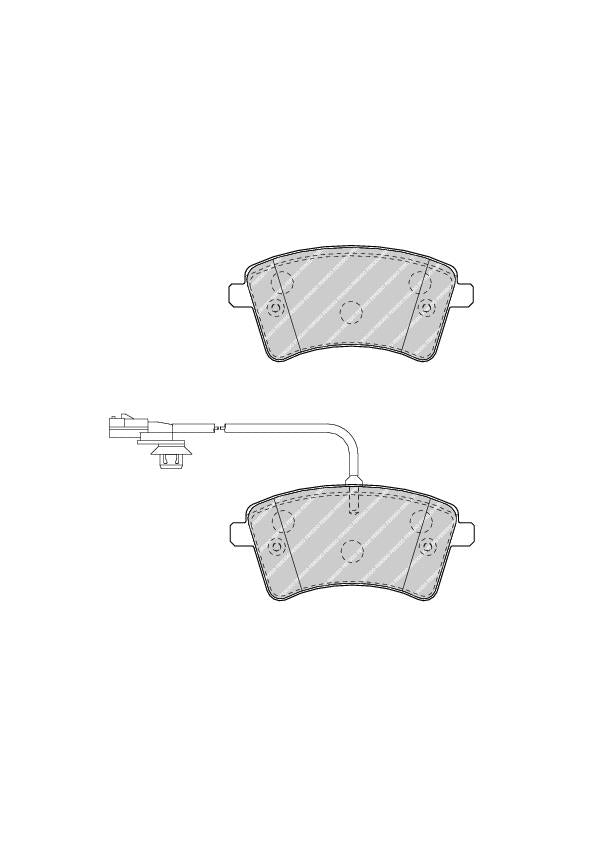 Front Brake Pad Set Fits Renault OE 7701210174 Ferodo FDB4340