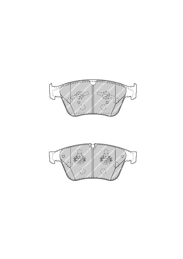Front Brake Pad Set Fits Mercedes-Benz OE 1644200920 Ferodo FDB4346