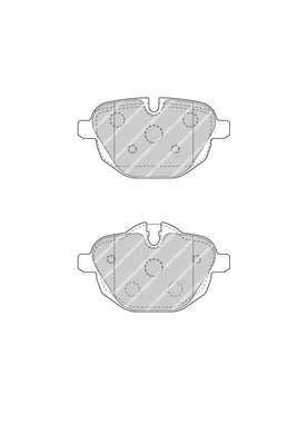 Rear Brake Pad Set Fits BMW OE 34216788284 Ferodo FDB4376