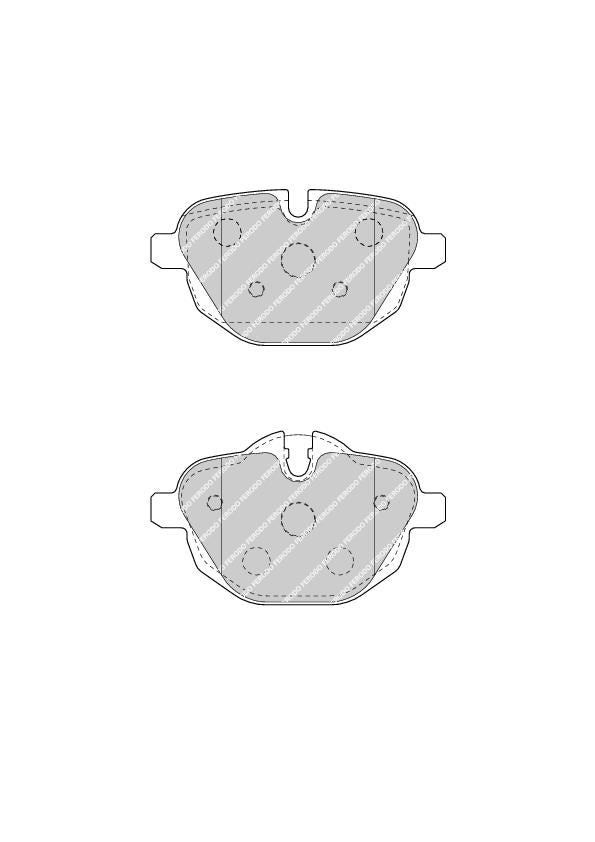 Rear Brake Pad Set Fits BMW OE 34216788284 Ferodo FDB4376
