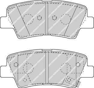 Rear Brake Pad Set Fits Hyundai Kia OE 583021RA30 Ferodo FDB4387