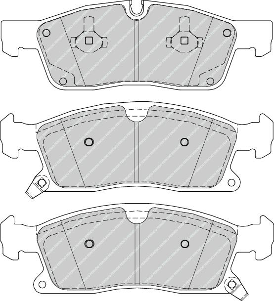 Front Brake Pad Set Fits Jeep Mercedes-Benz OE 64203820 Ferodo FDB4403