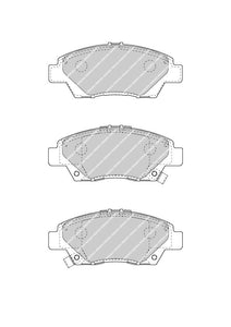 Front Brake Pad Set Fits Honda OE 45022SZTG00 Ferodo FDB4404