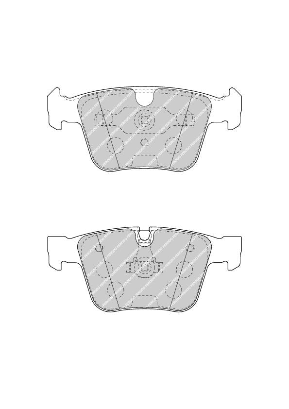 Rear Brake Pad Set Fits Mercedes-Benz OE 1644201020 Ferodo FDB4413