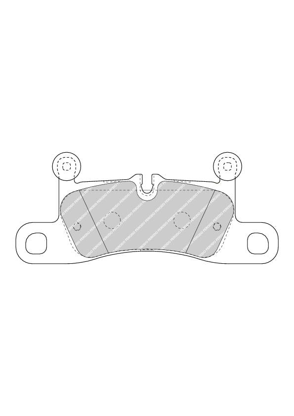 Rear Brake Pad Set Fits Porsche VW OE 95835293900 Ferodo FDB4424