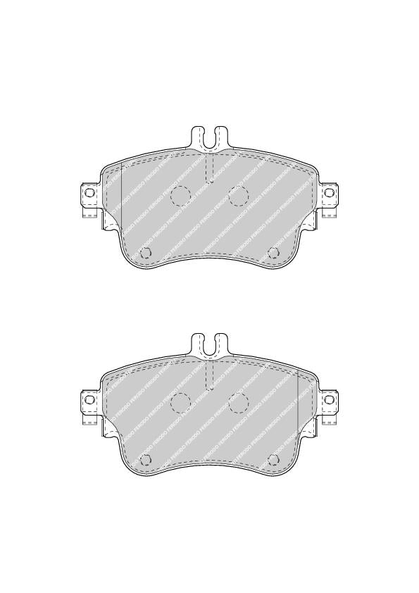 Front Brake Pad Set Fits Mercedes-Benz OE 64204820 Ferodo FDB4428