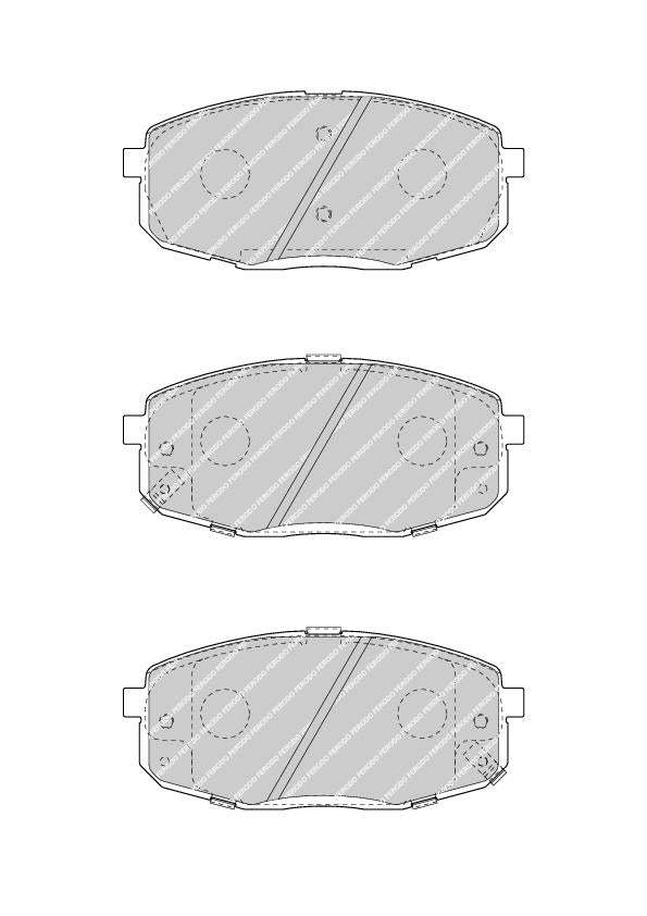 Front Brake Pad Set Fits Hyundai OE 581011HA10 Ferodo FDB4448