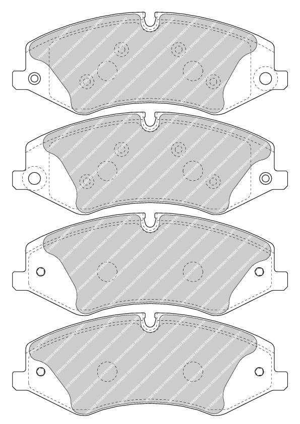 Front Brake Pad Set Fits Land Rover OE LR016962 Ferodo FDB4455