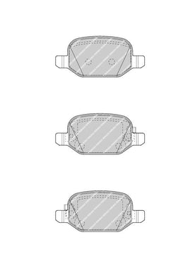 Rear Brake Pad Set Fits Fiat OE 77366456 Ferodo FDB4459