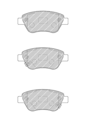 Front Brake Pad Set Fits Opel Vauxhall OE 1605184 Ferodo FDB4486