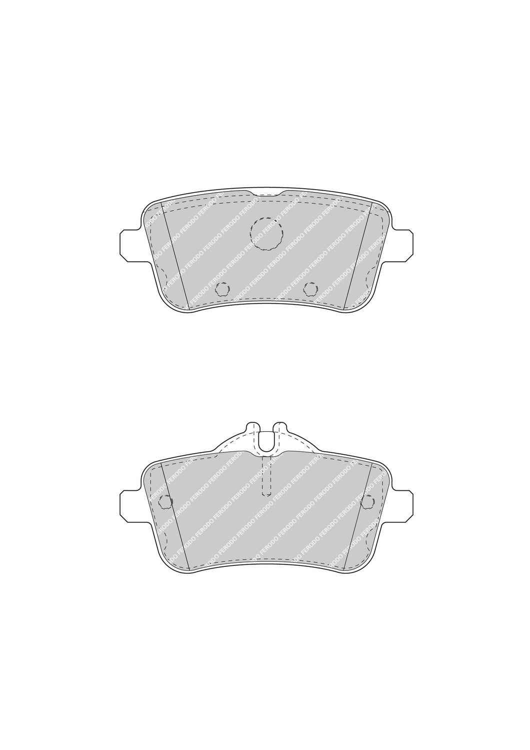 Rear Brake Pad Set Fits Mercedes-Benz OE 64206320 Ferodo FDB4587