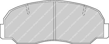 Front Brake Pad Set Fits Bertone Daihatsu Ford Australia Mazda Ferodo FDB532