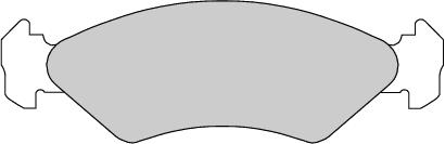 Front Brake Pad Set Fits Ford OE 6162190 Ferodo FDB589