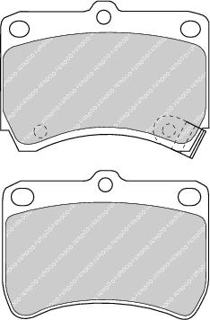 Front Brake Pad Set Fits Ford Asia / Ozeania Ford Australia Kia Ma Ferodo FDB597