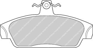 Front Brake Pad Set Fits MG Rover OE GBP90318AF Ferodo FDB603