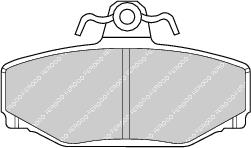 Rear Brake Pad Set Fits Volvo OE 270923 Ferodo FDB676