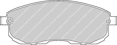 Front Brake Pad Set Fits Nissan OE 4106089E+96 Ferodo FDB691