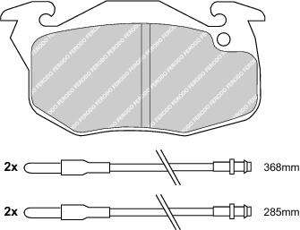 Front Brake Pad Set Fits Citroen Mega Peugeot OE 425102 Ferodo FDB719