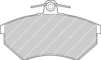 Front Brake Pad Set Fits Audi Seat VW OE 357698151A Ferodo FDB774