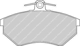 Front Brake Pad Set Fits Audi Seat VW OE 357615115A Ferodo FDB775