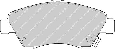 Front Brake Pad Set Fits Honda OE 06450S5AE50 Ferodo FDB776