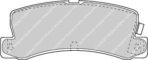 Rear Brake Pad Set Fits Toyota OE 446612020 Ferodo FDB848