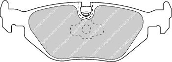 Rear Brake Pad Set Fits Alpina BMW Wiesmann OE 34211160340 Ferodo FDB850